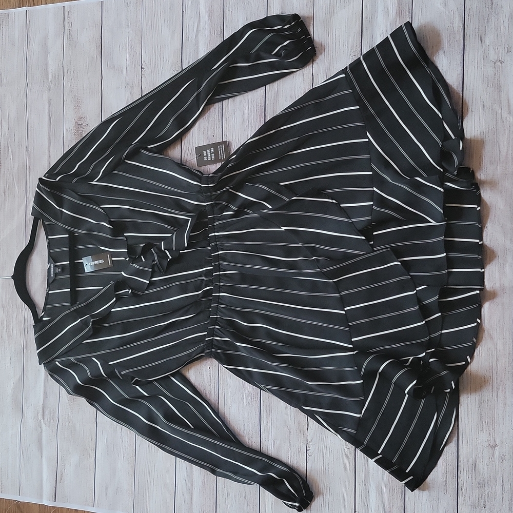 NWT Express Black Stripped Dress